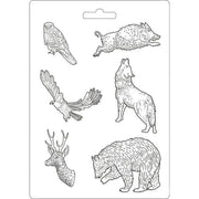 #56 STAMPERIA - A4 MAXI MOULD Forest Animal Power K3PTA462